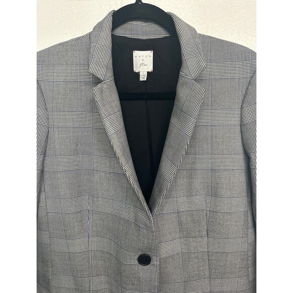 HATCH x J. Crew Maternity Regent Blazer in Gray Glen Plaid Size 1 Small-Medium - Picture 5 of 13